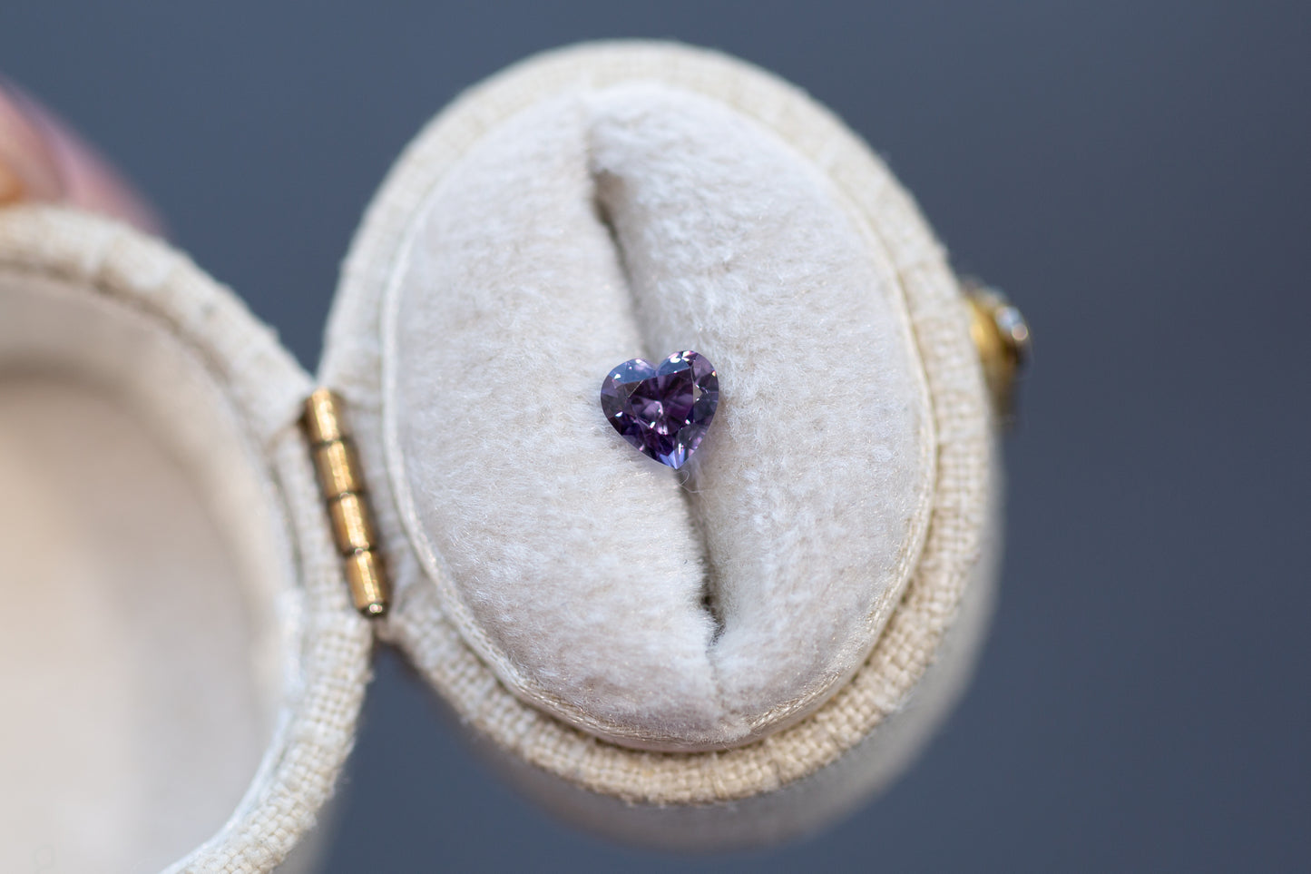 0.52ct Heart Shaped Purple Sapphire