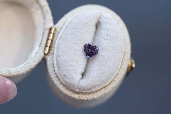 0.52ct Heart Shaped Purple Sapphire