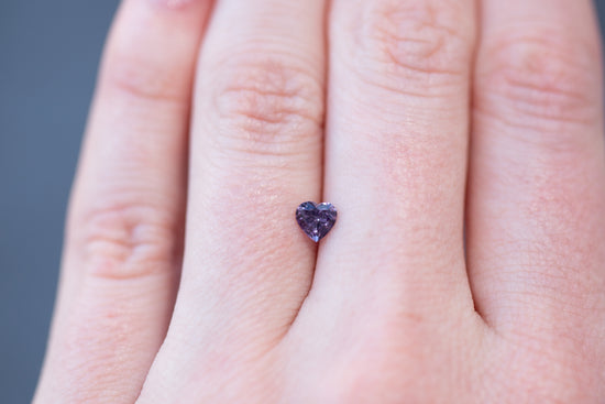 0.52ct Heart Shaped Purple Sapphire