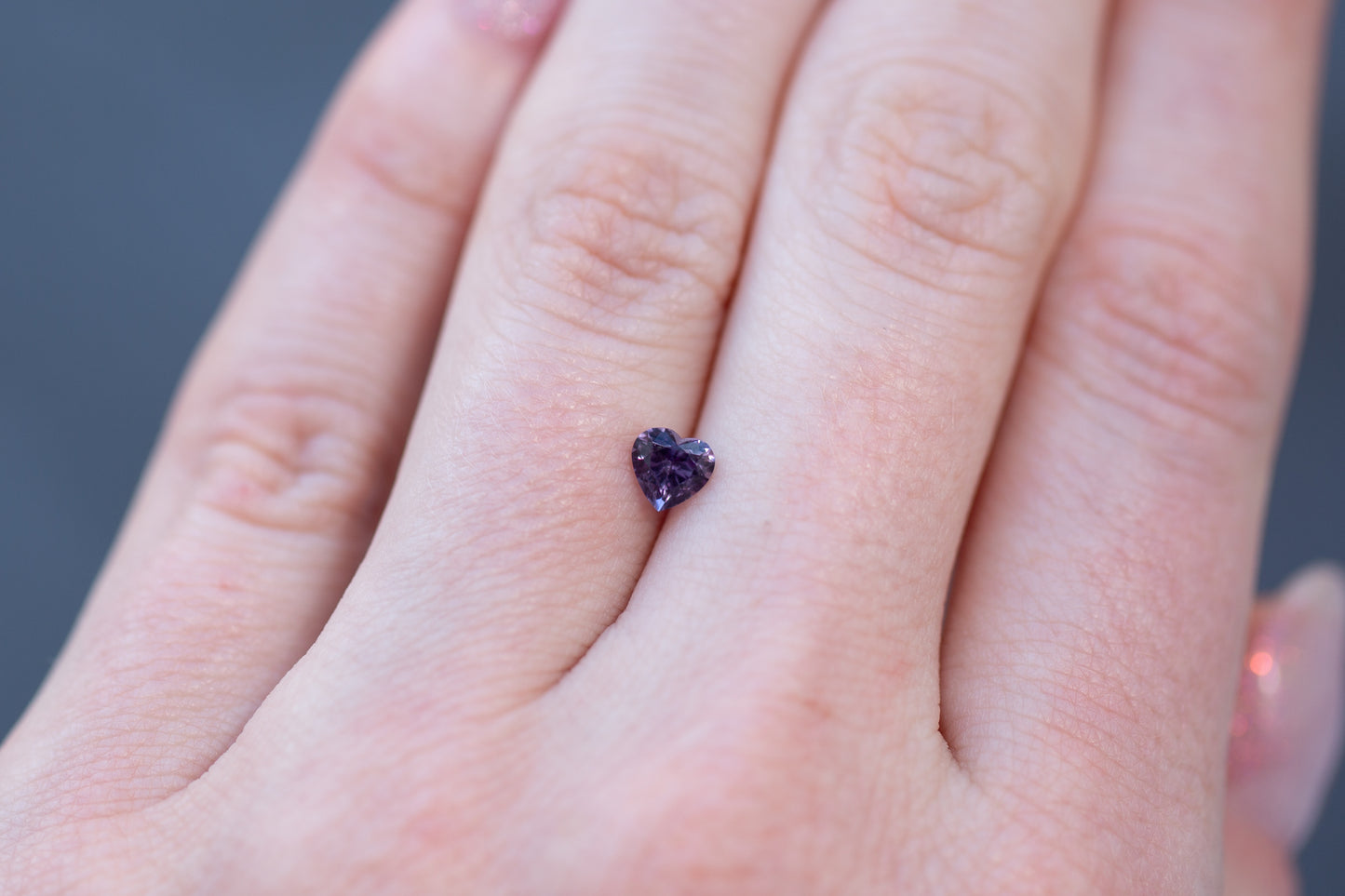 0.52ct Heart Shaped Purple Sapphire