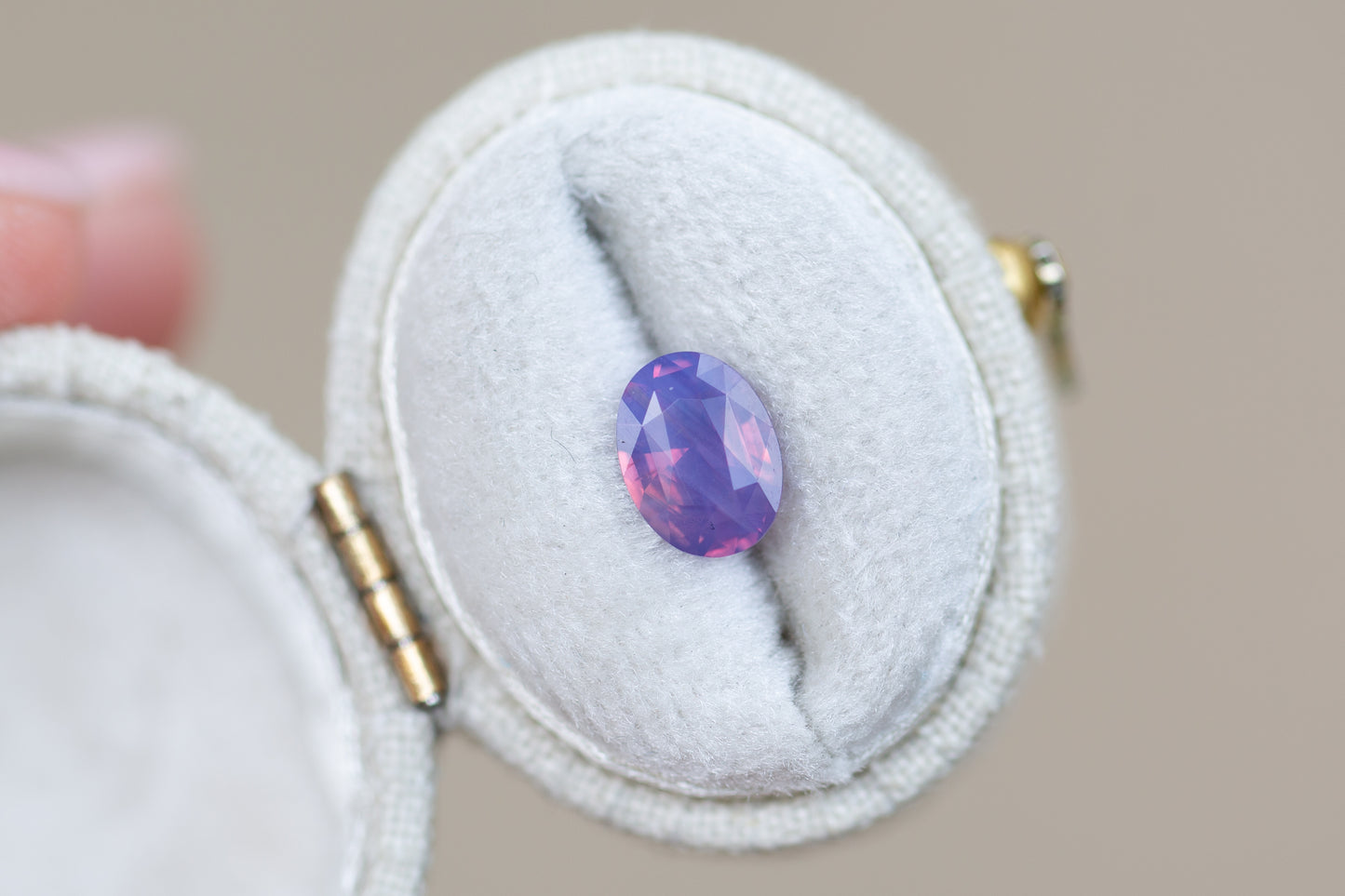 1.51ct Oval Purple and Pink/Orange Opalescent Sapphire