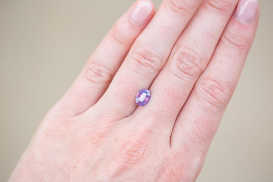 1.51ct Oval Purple and Pink/Orange Opalescent Sapphire