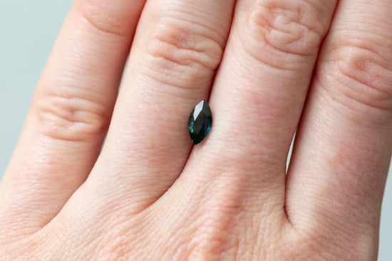 1.02ct Marquise Green Teal Sapphire