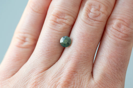 1.52ct Round Sea Green Sapphire