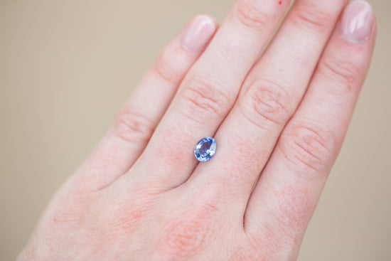 1.82ct Oval Vibrant Lighter Blue Sapphire