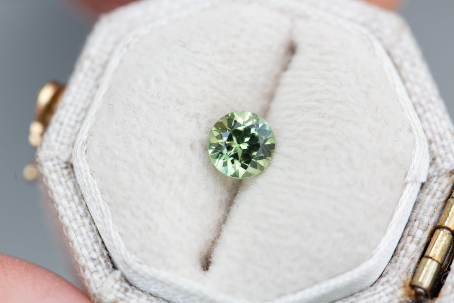 .6ct green teal sapphire