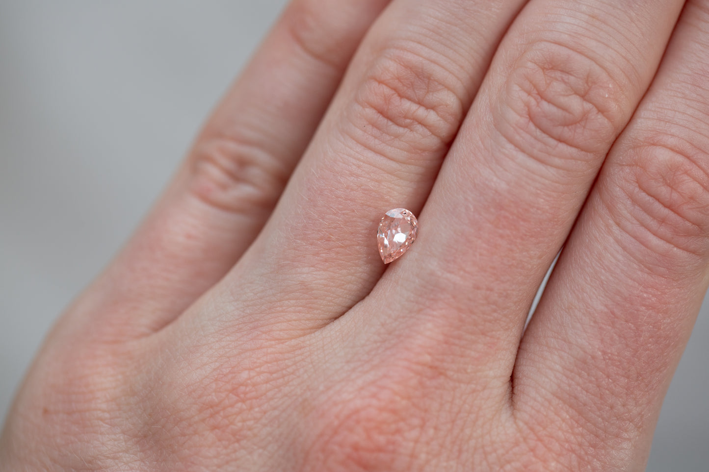 0.87ct Pear Fancy Vivid Pink Lab Diamond, VS2