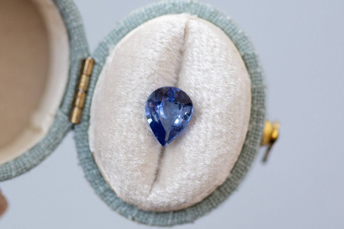 1.75ct Pear Blue Sapphire