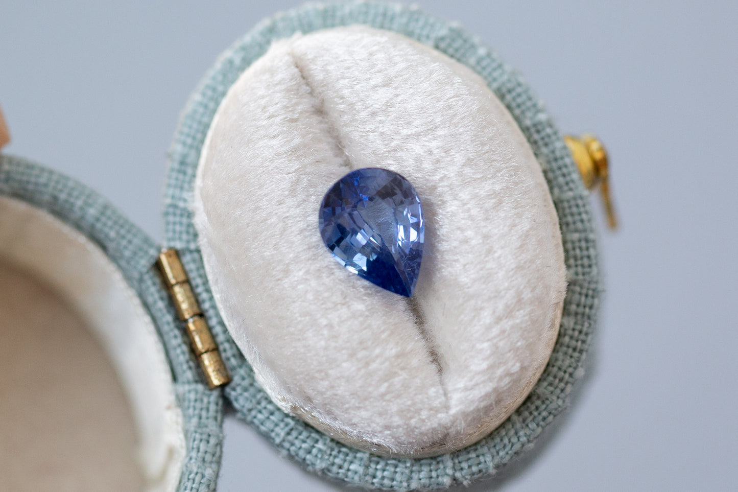 1.75ct Pear Blue Sapphire