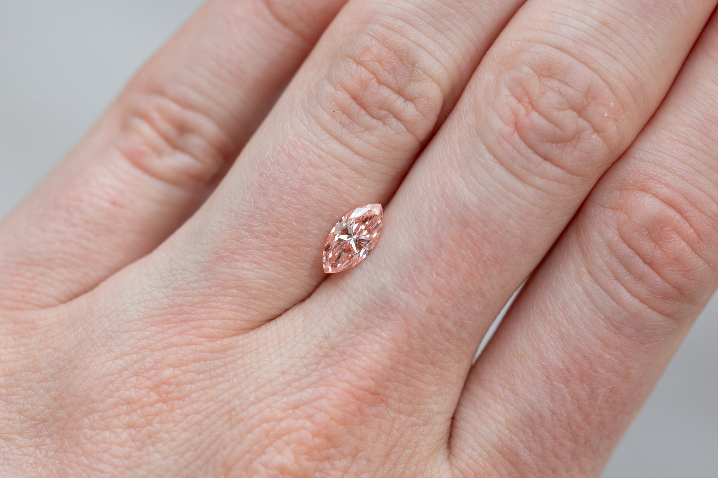 0.82ct Marquise Fancy Vivid Pink Lab Diamond, VVS2