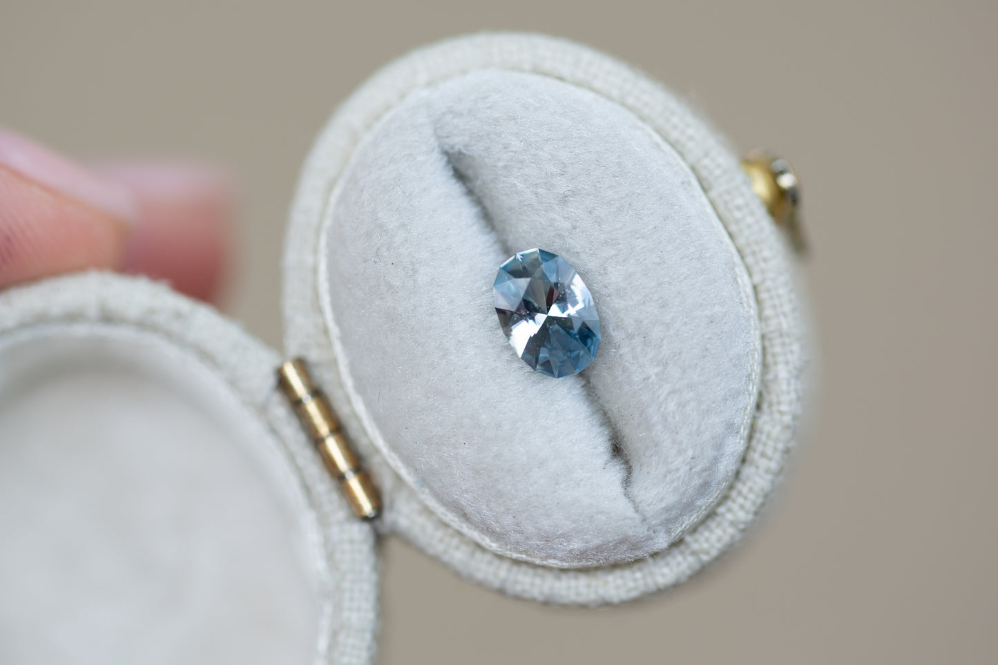 0.92ct Oval Pale Blue Sapphire