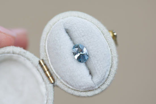 0.92ct Oval Pale Blue Sapphire