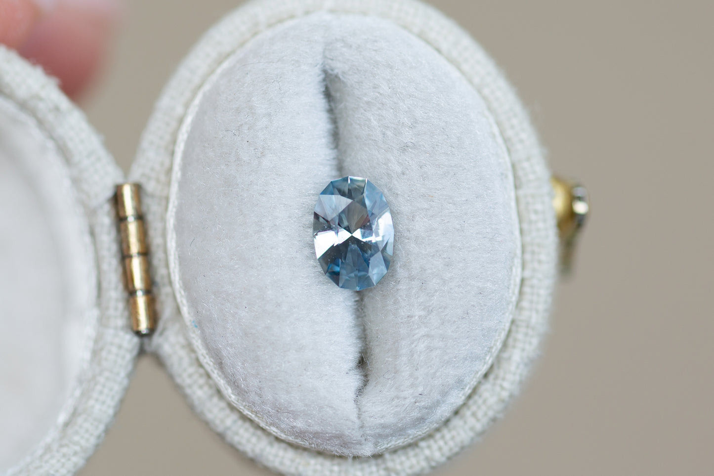 0.92ct Oval Pale Blue Sapphire