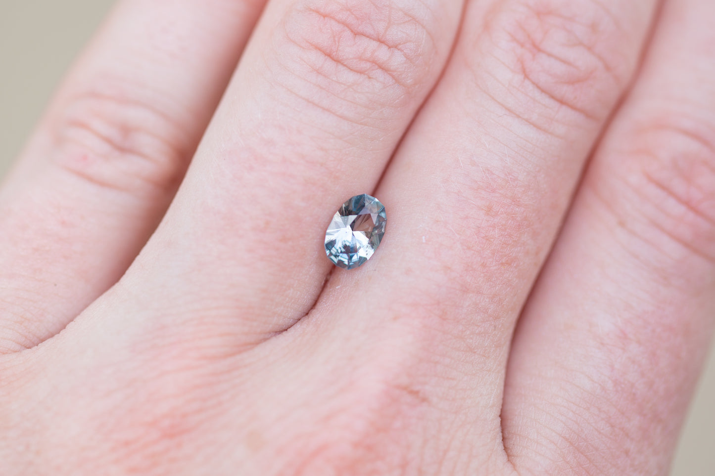 0.92ct Oval Pale Blue Sapphire