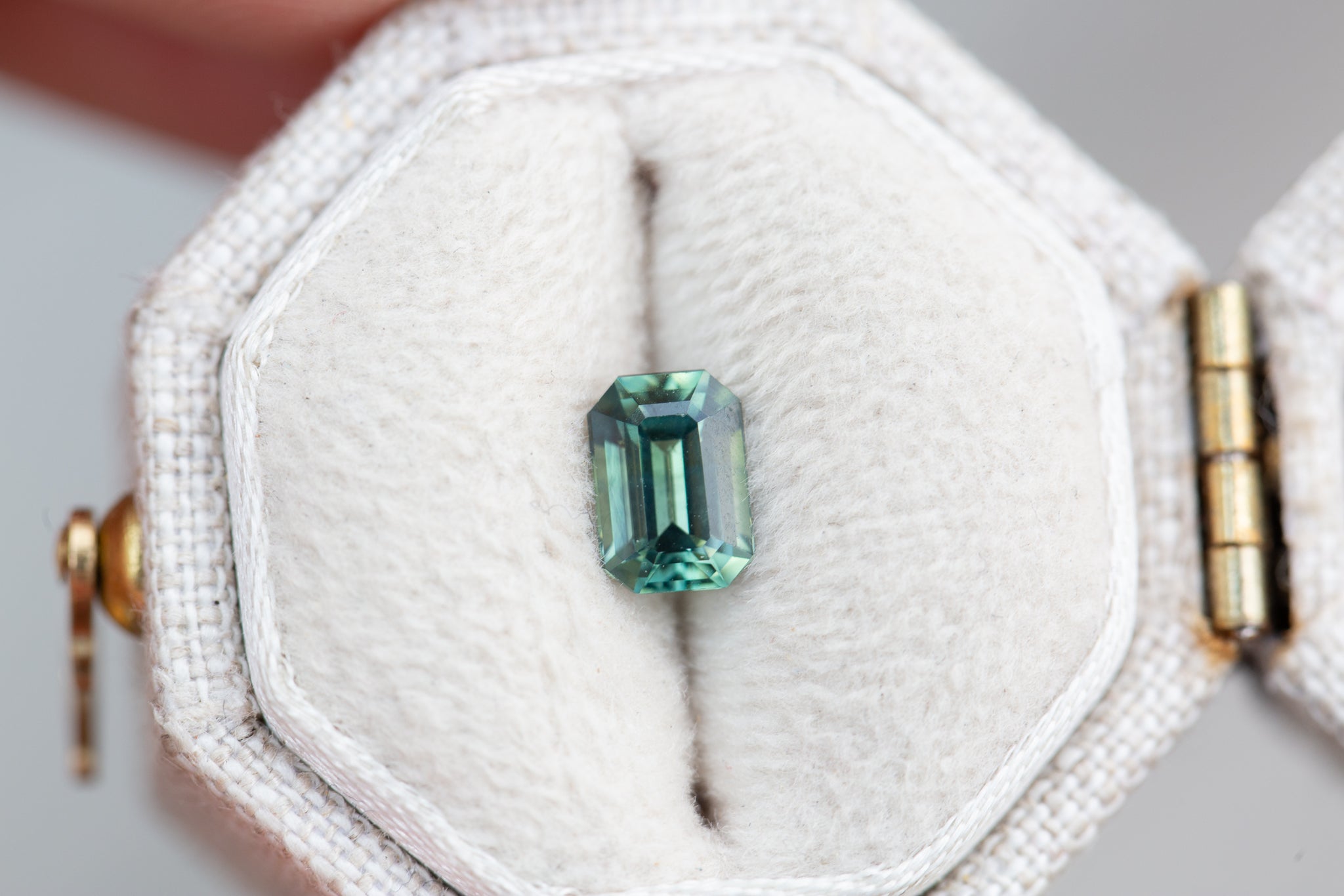 81ct emerald cut teal green sapphire – Oore Jewelry