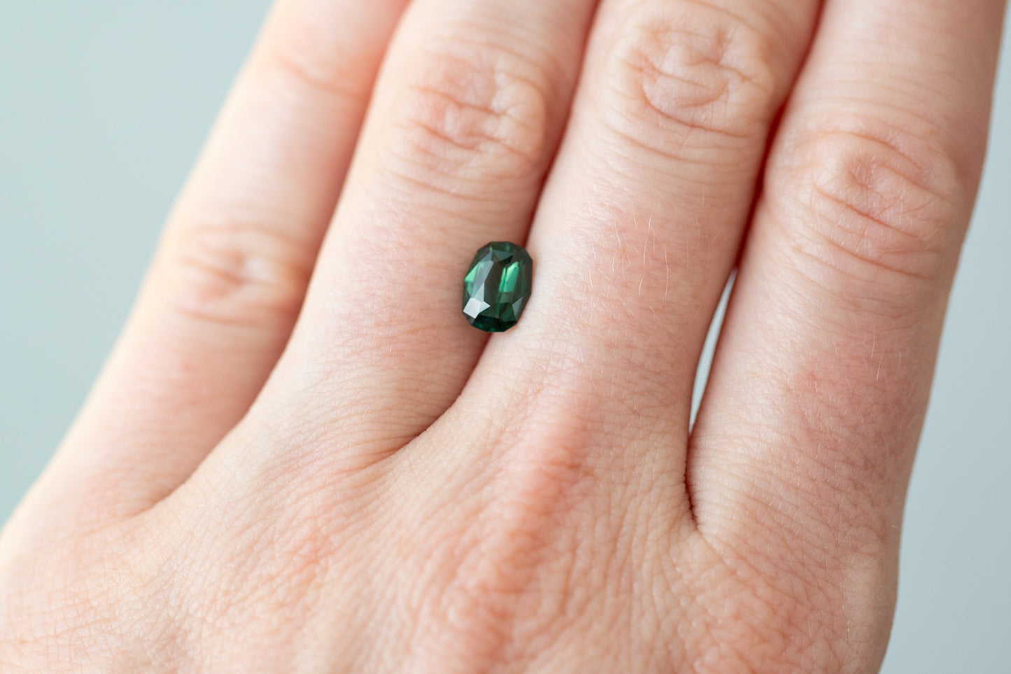 1.54ct Cushion Deep Green Sapphire