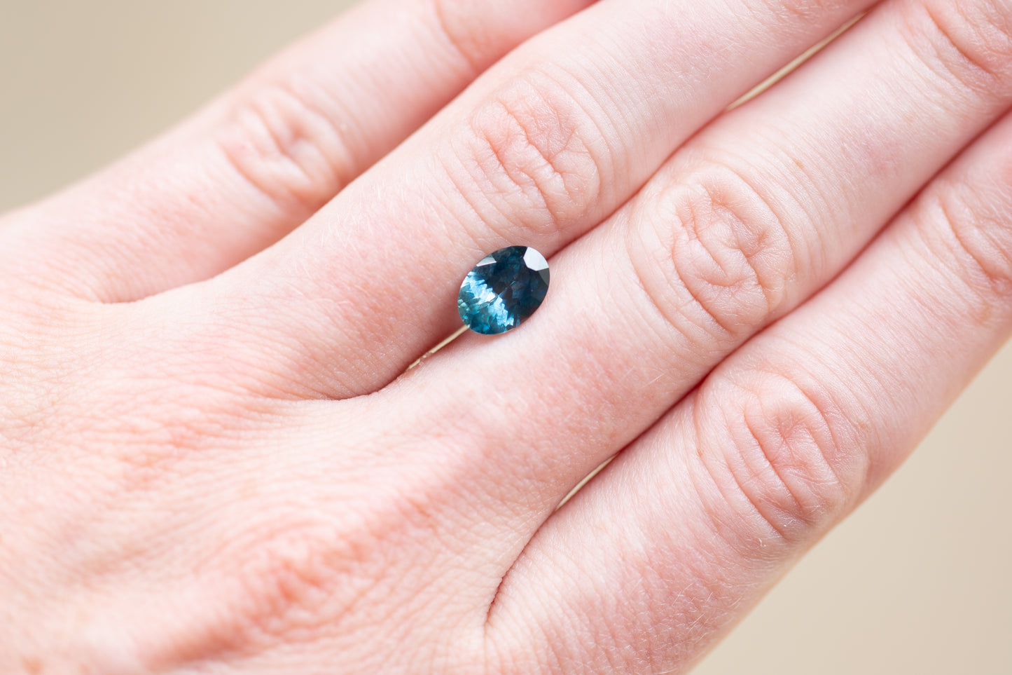 2.03ct Oval Deep Teal Sapphire