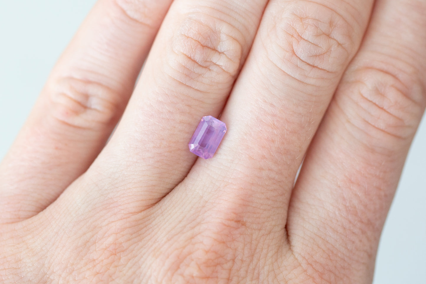 1.50ct Radiant Opalescent Pink Purple Sapphire