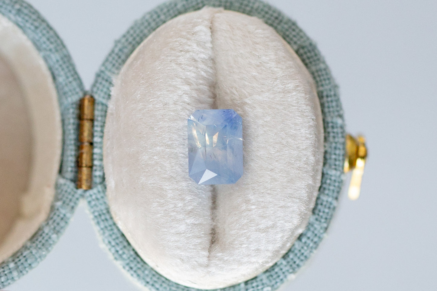 2.03ct Radiant Icy Blue Sapphire