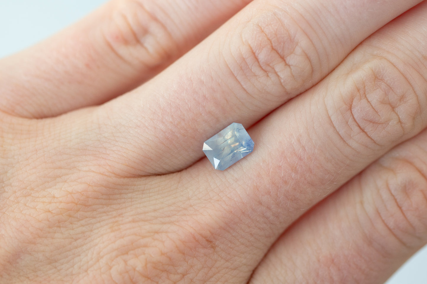 2.03ct Radiant Icy Blue Sapphire