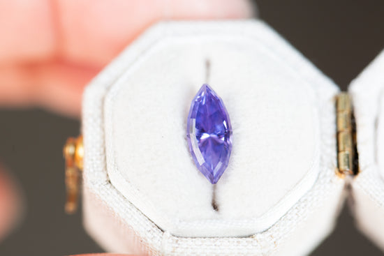 Load image into Gallery viewer, 1.95ct marquise purple sapphire cut by John Dyer
