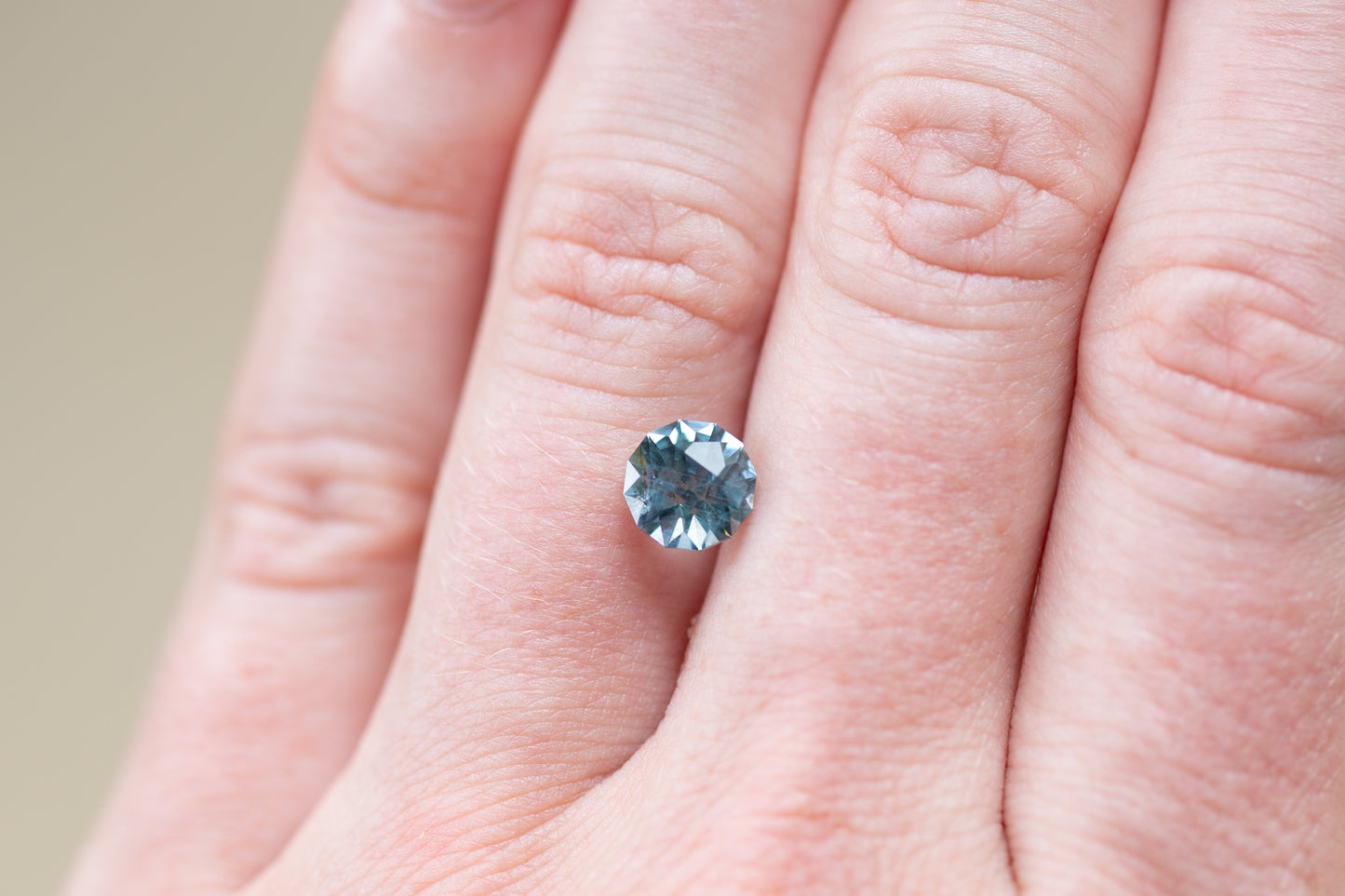 2.03ct Round Aqua Green and Blue Sapphire