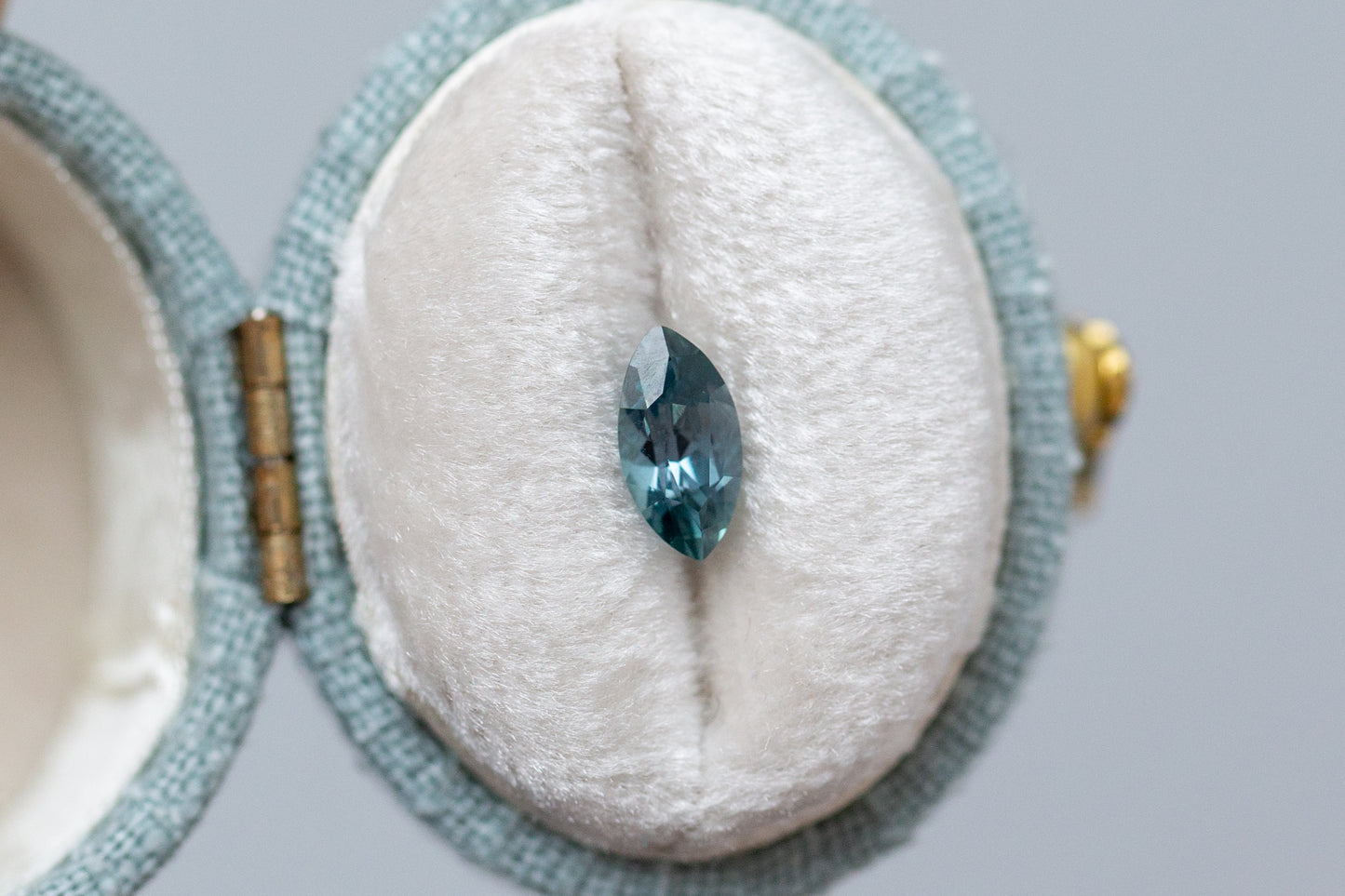 0.79ct Marquise Teal Blue Sapphire