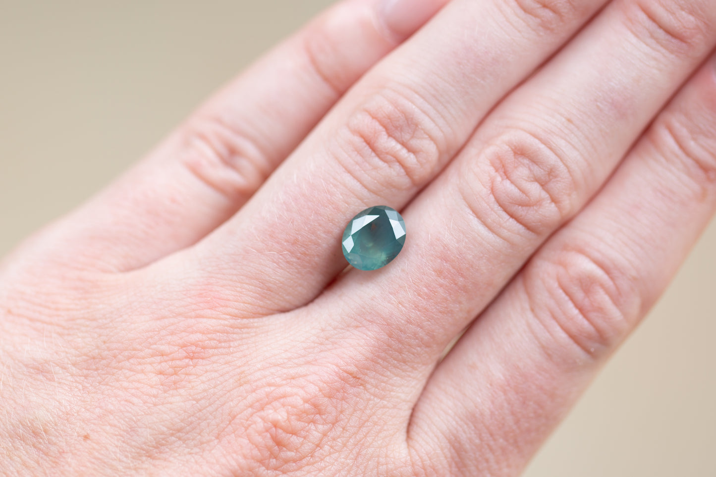 3.60ct Opalescent Green Teal Sapphire