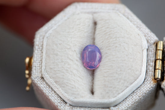 .73ct oval opalescent purple pink sapphire
