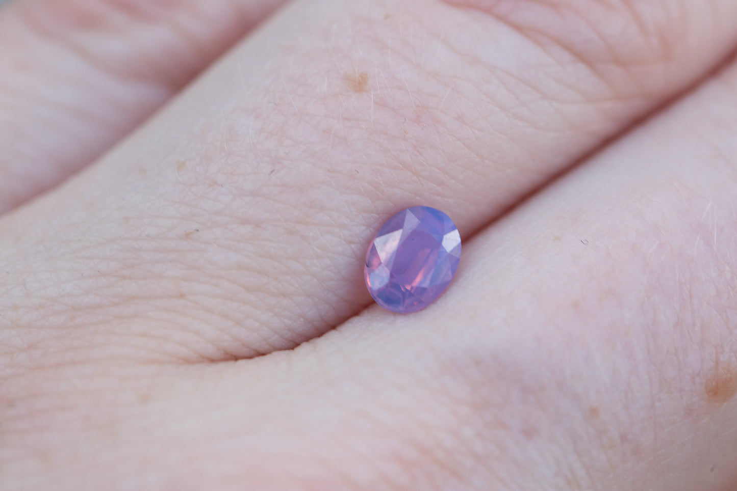 .73ct oval opalescent purple pink sapphire
