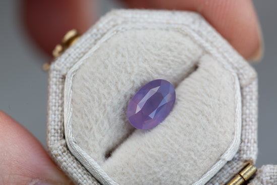 1.55ct oval opalescent purple sapphire