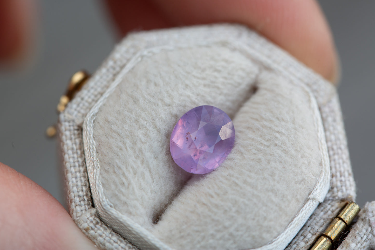 1.67ct oval opalescent pink purple sapphire