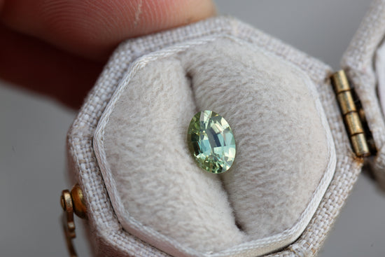 .95ct oval light green sapphire