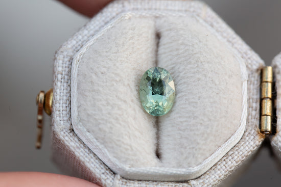 1.17ct oval teal green sapphire