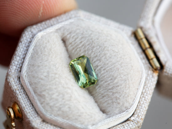 .8ct emerald cut green sapphire