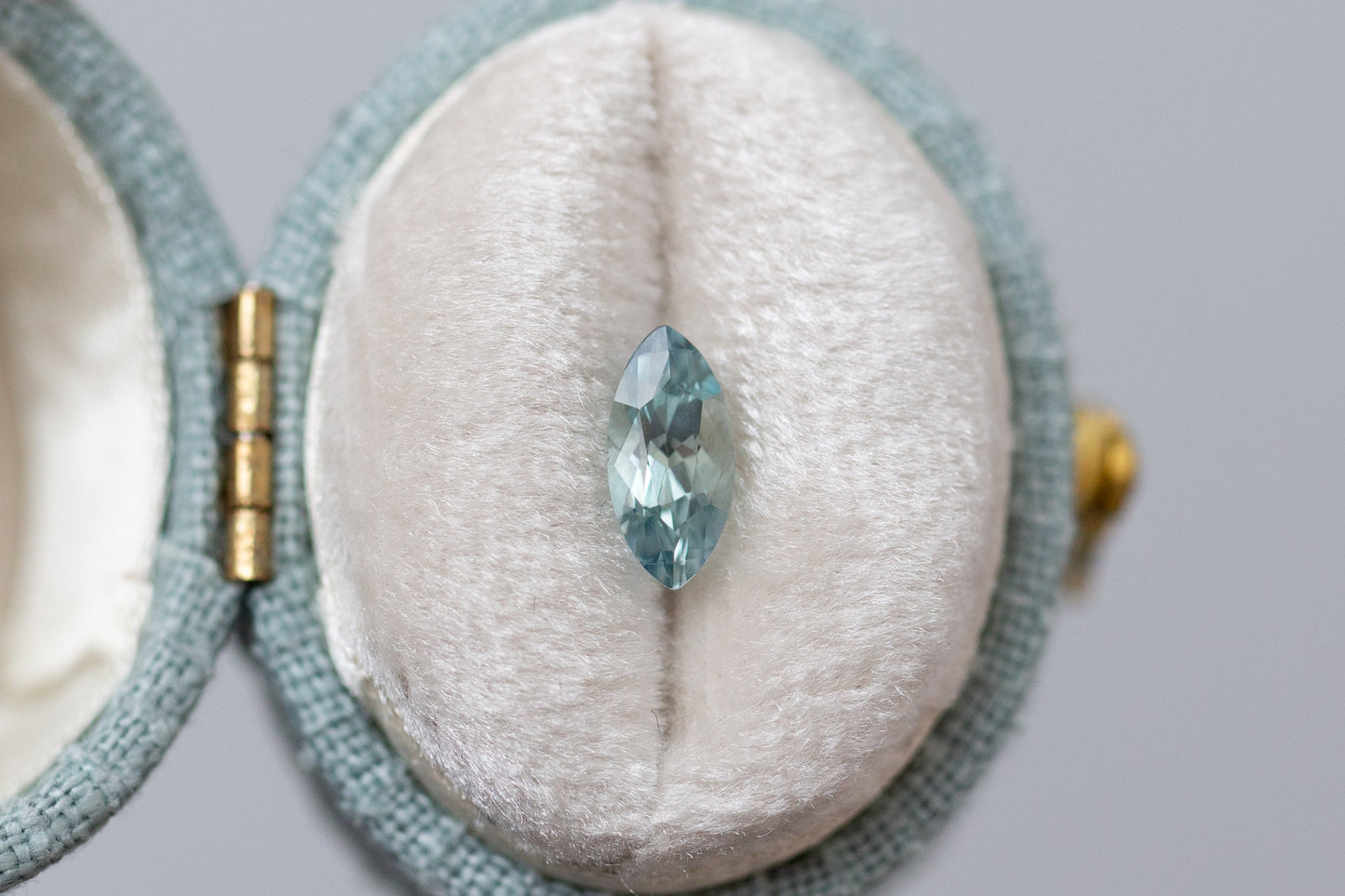 0.90ct Marquise Light Teal Sapphire