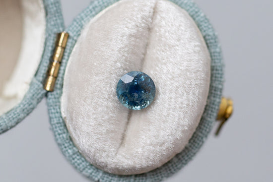 1.10ct Round Teal and Blue Sapphire