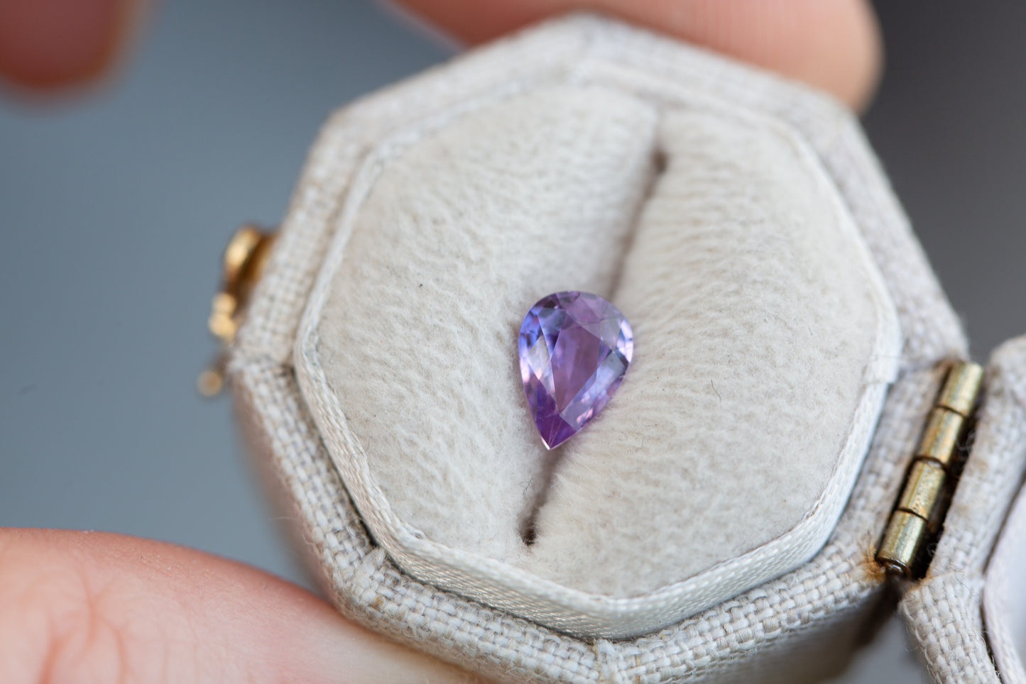 .74ct pear purple sapphire