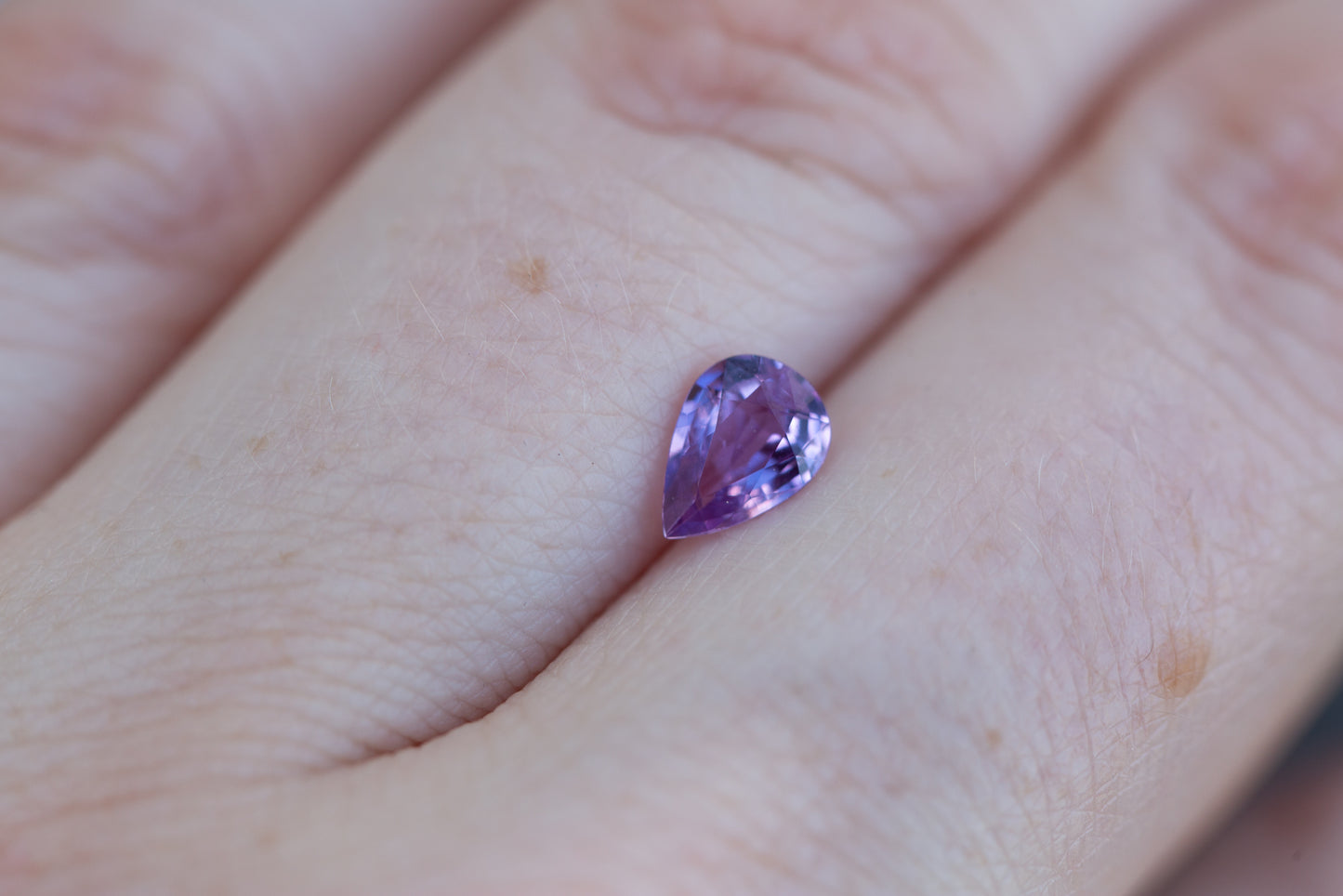 .74ct pear purple sapphire