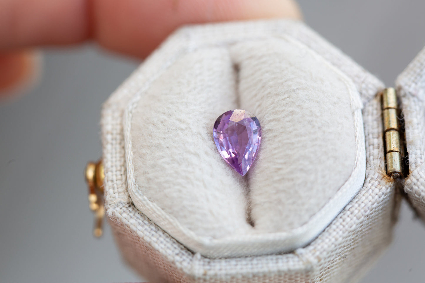 .96ct pear purple sapphire