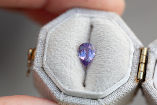 .7ct pear purple sapphire
