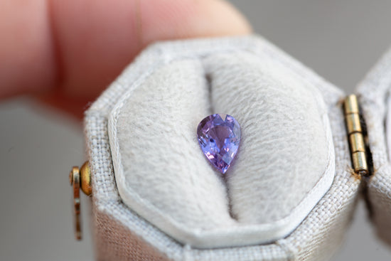 .77ct pear purple sapphire