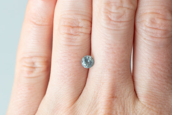 0.81ct Round Aqua Gray Sapphire