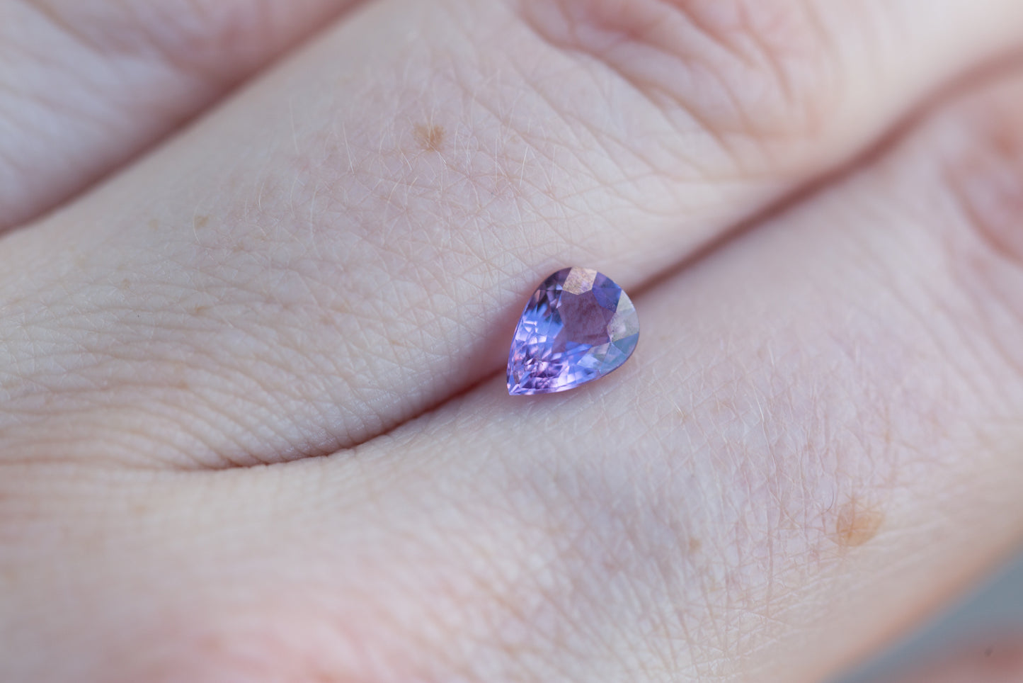 .77ct pear purple sapphire