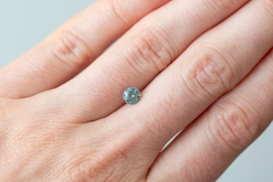 0.81ct Round Aqua Gray Sapphire