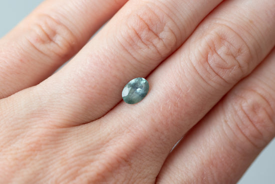 1.08ct Oval Aqua Teal Sapphire