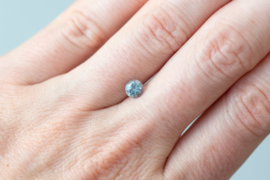 0.73ct Round Light Blue Sapphire