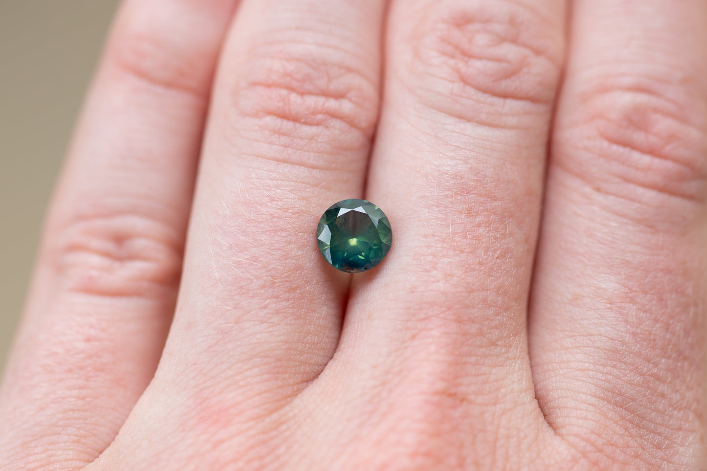 2.08ct Round Green and Blue Sapphire