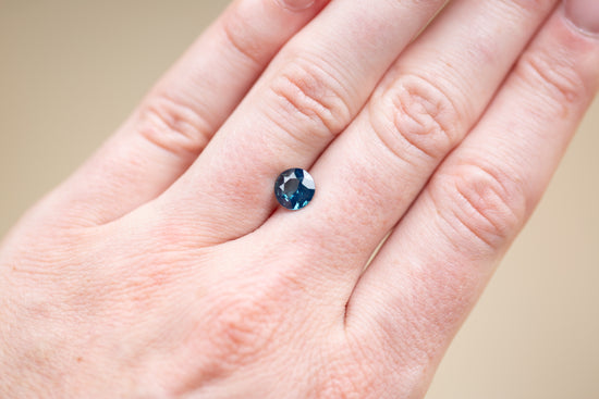 1.74ct Round Blue Teal Sapphire