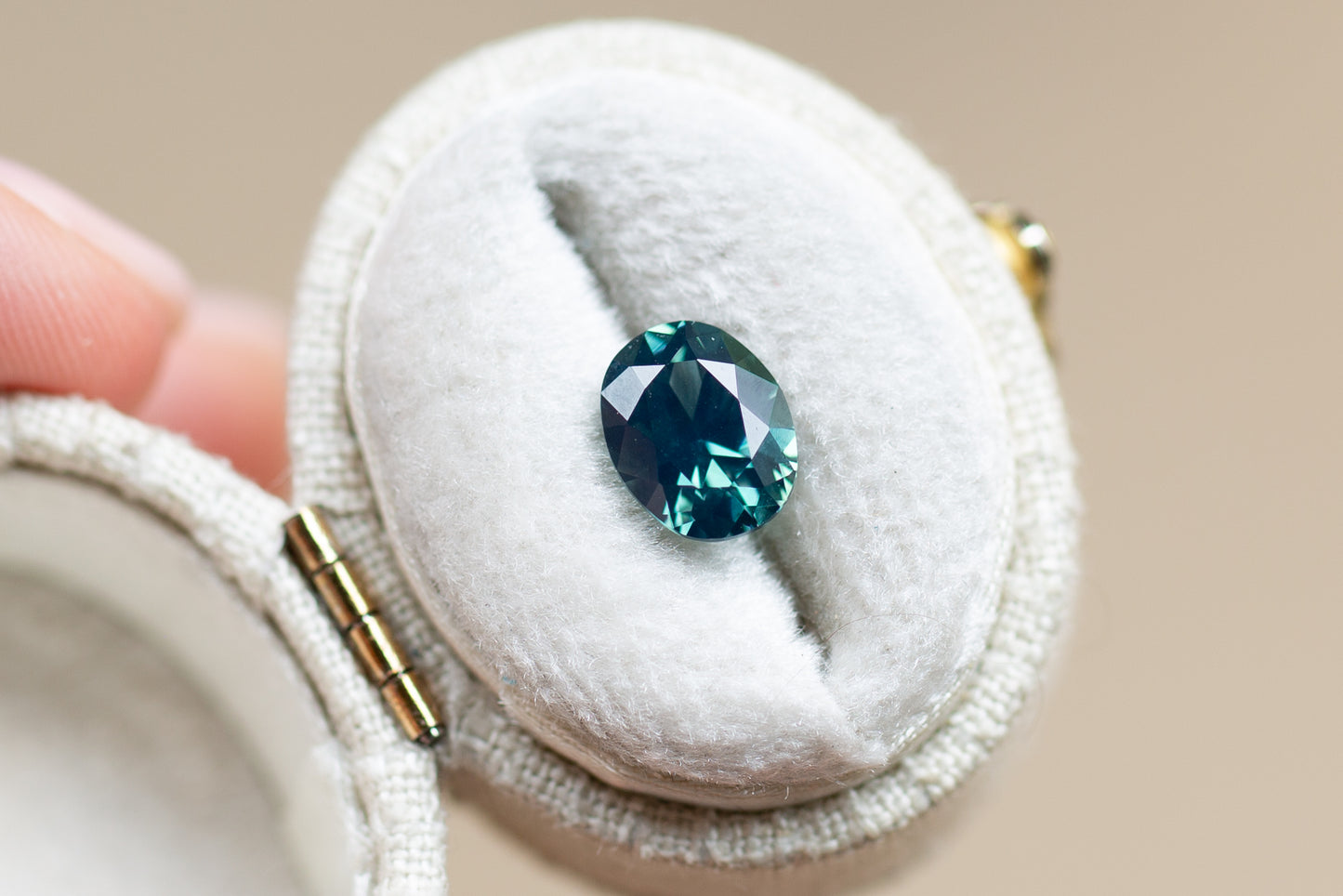 2.28ct Oval Teal Sapphire